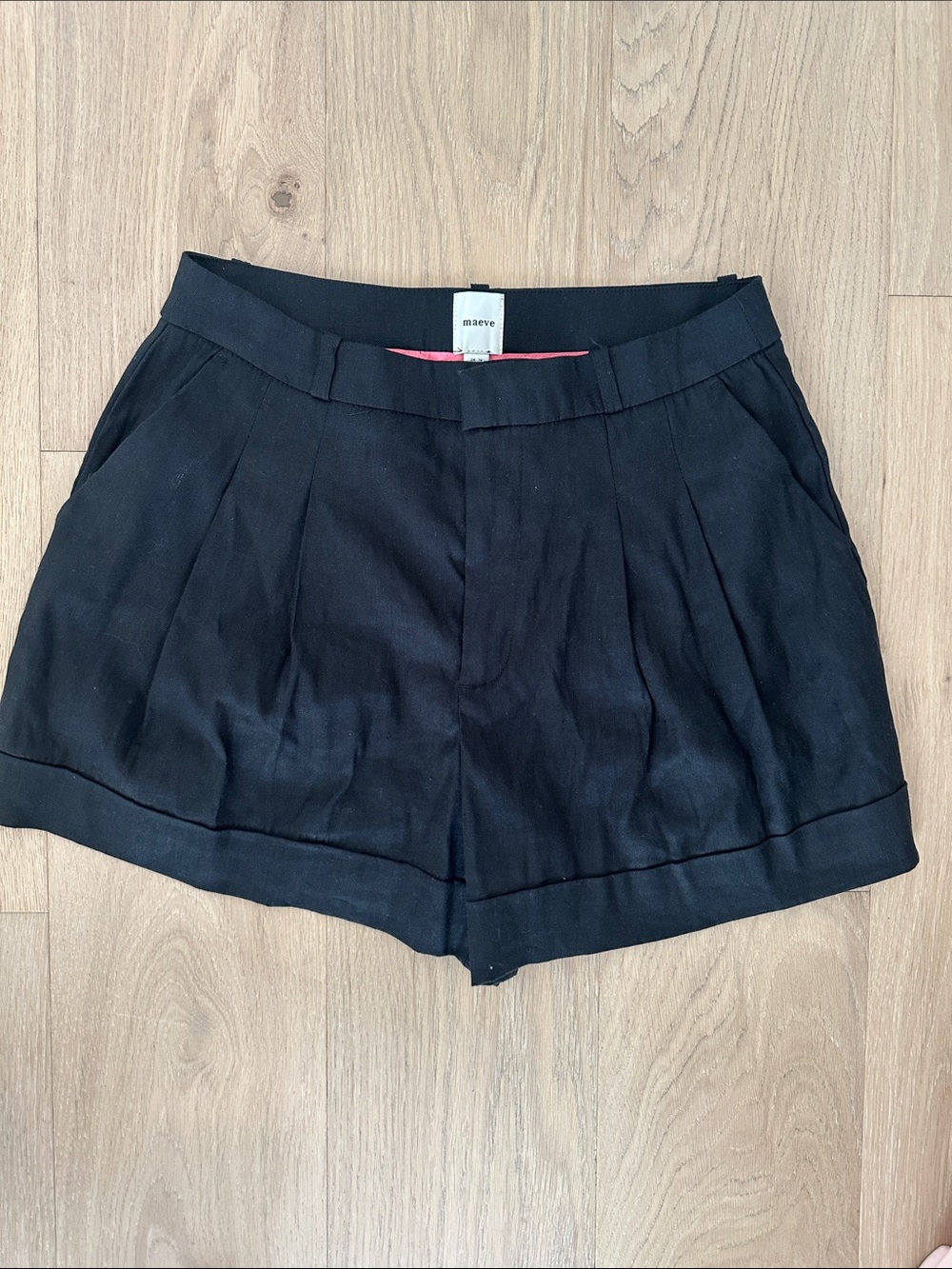 Maeve Black Pleated Women’s Shorts